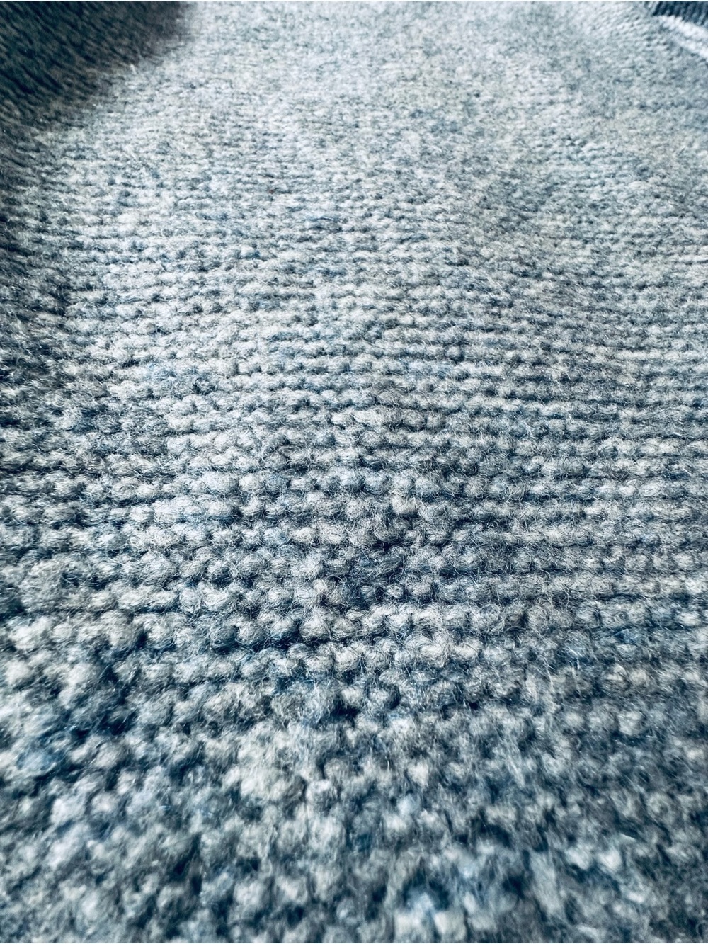 Impressions Boutique Dusty Blue Open-Front Knit Cardigan Puff Bubble Womens M/L - Picture 8 of 8
